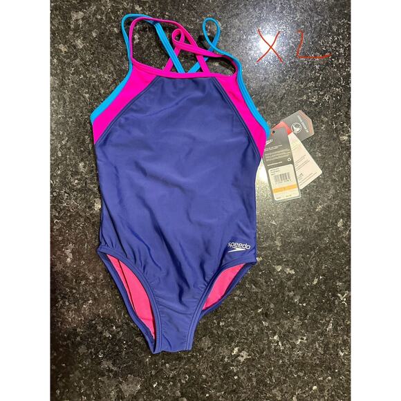 Speedo Girls Swimsuit One Piece Size 7 - Picture 1 of 3